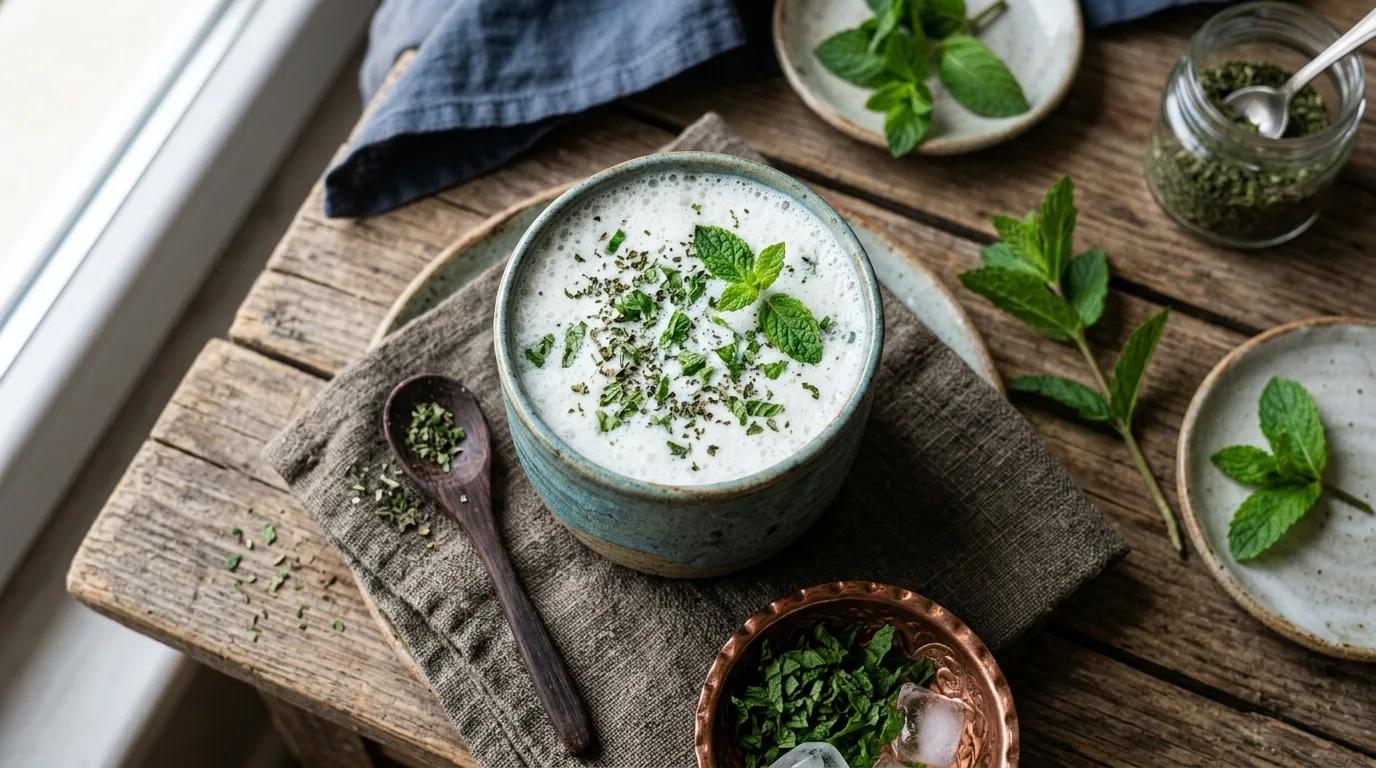 Ev Yapımı Naneli Ayran