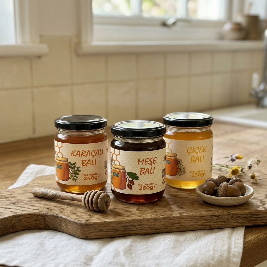 Avantajlı Trakya Karaçalı Çiçek Meşe Balı Seti