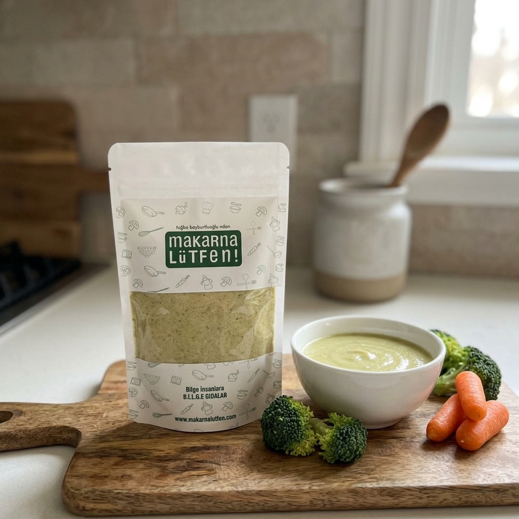 Bebeğiniz İçin Doğal Lezzet: Brokoli ve Havuçlu Şifa Çorbası (50 gr, 8+ Ay)