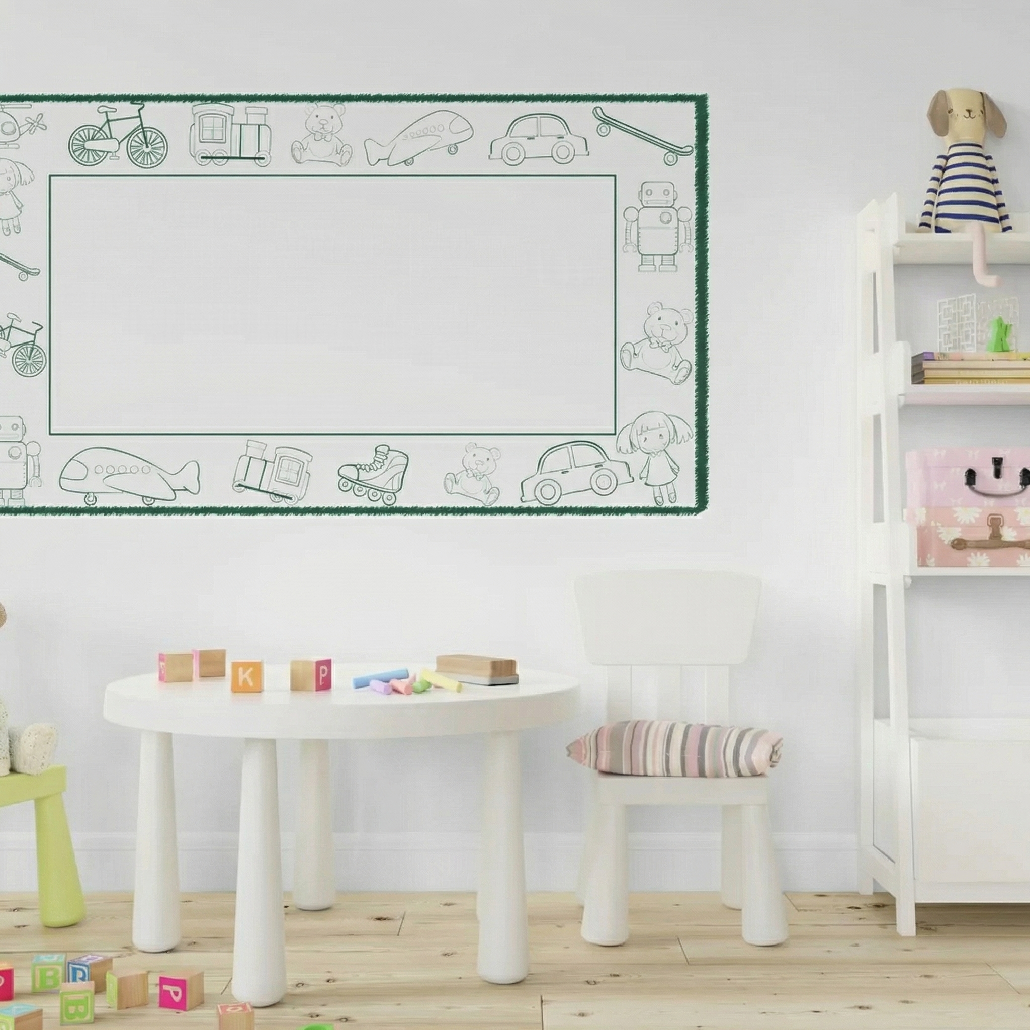 Çocuklar İçin Sihirli Statik Boyama Panosu (56x98 cm) - Yapışkansız ve İz Bırakmaz