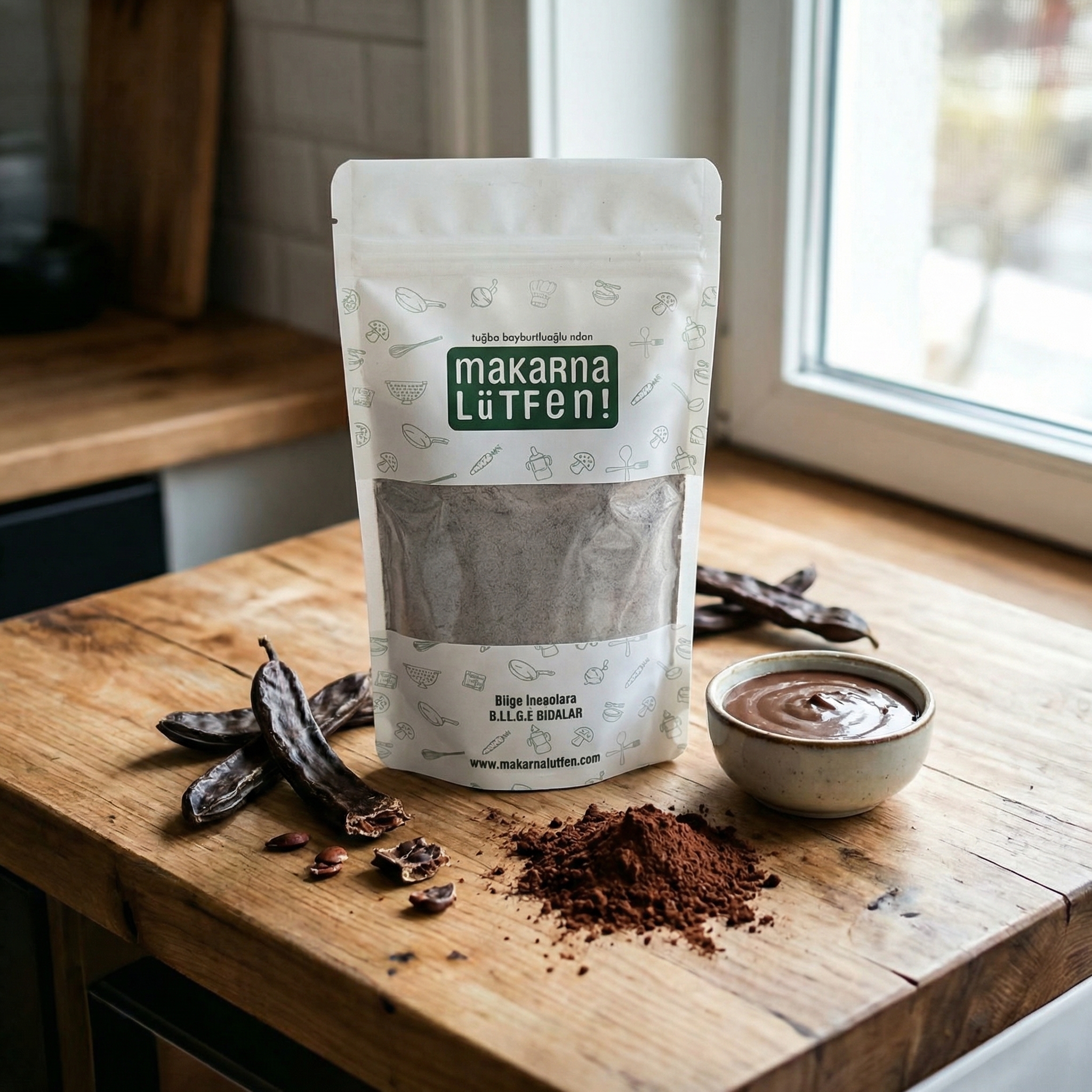 Doğal Keçiboynuzlu Kakaolu Şekersiz Puding Keyfi (150 gr)