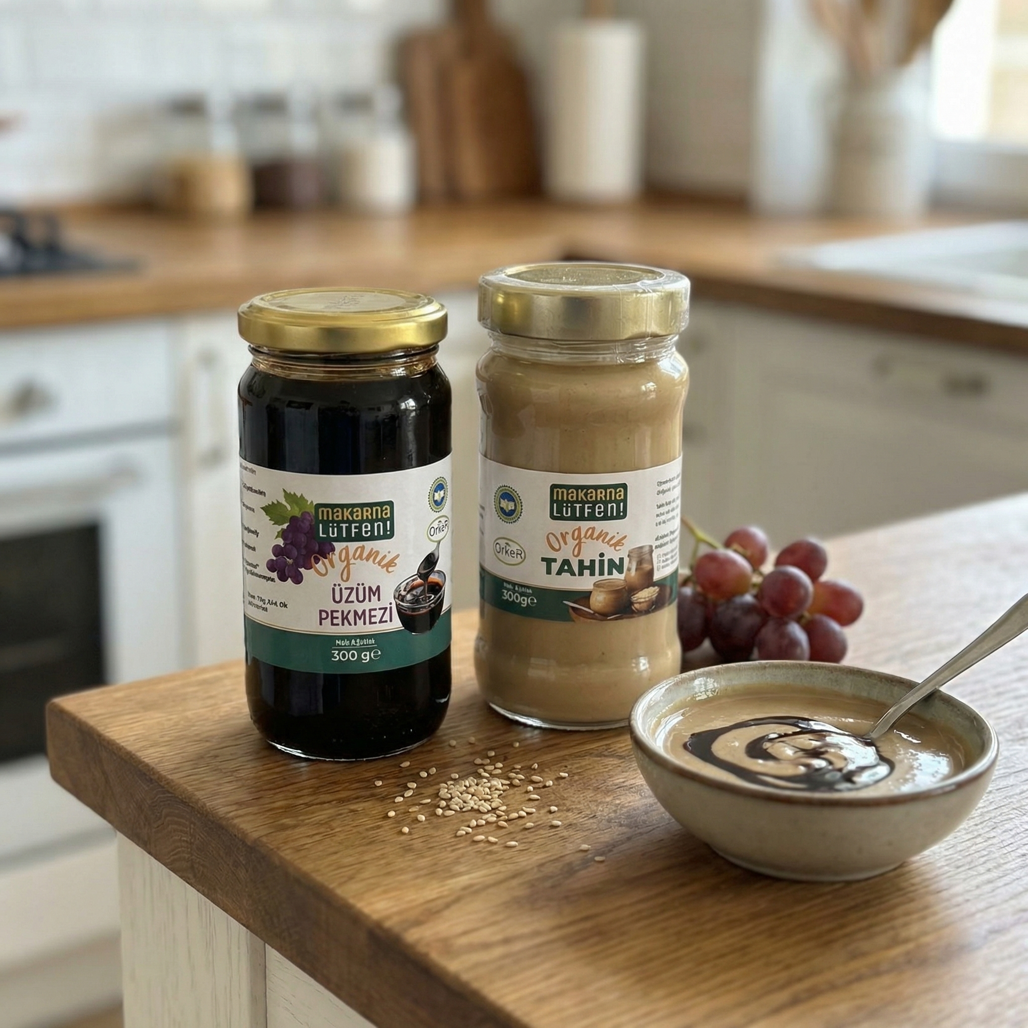 Kahvaltıların Vazgeçilmezi: Organik Tahin & Üzüm Pekmezi Lezzet Paketi
