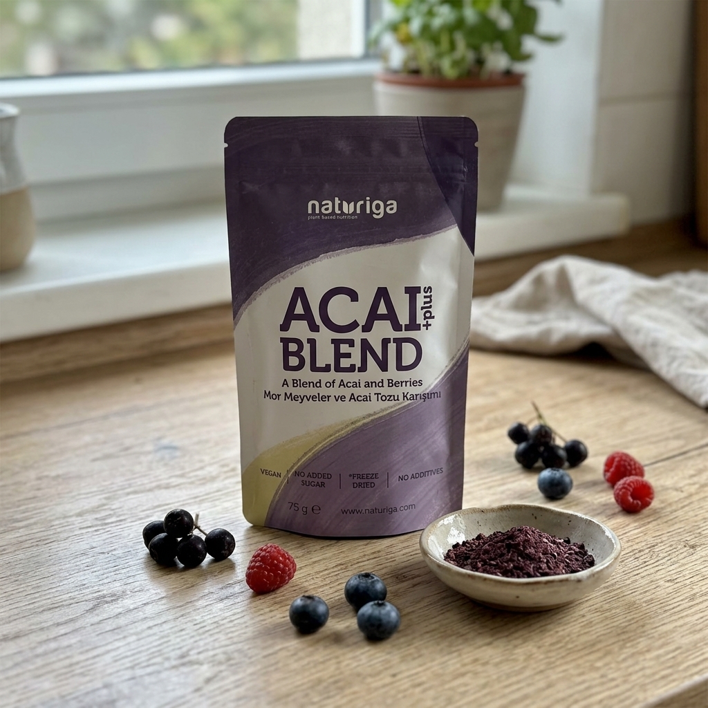 Naturiga Organik Berry Karışımı Acai Plus+ 75gr - Antioksidan Gücü