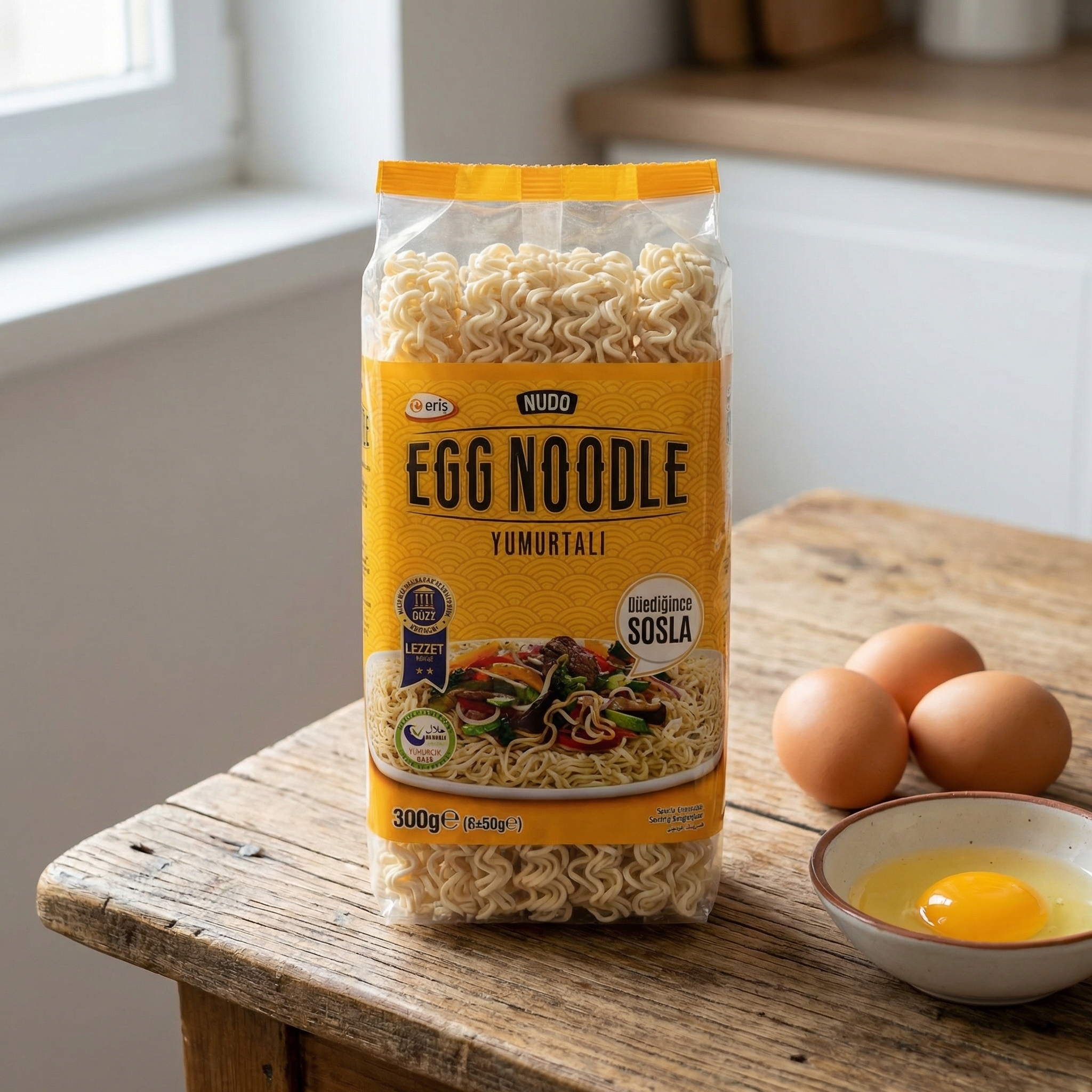 Nudo Yumurtalı Kıvırcık Erişte 300g - Doğal Lezzet, Sağlıklı Seçim