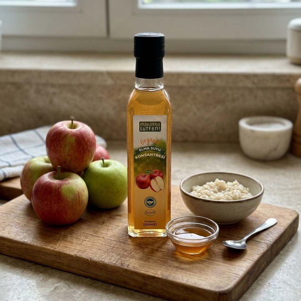 Organik Elma Özü Konsantresi: Bebekler İçin Doğal Lezzet ve Sağlık (250 ml)