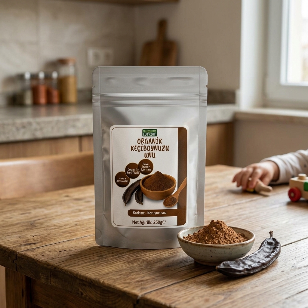 Organik Keçiboynuzu Unu - Doğal Tatlandırıcı ve Süper Gıda (250 gr)