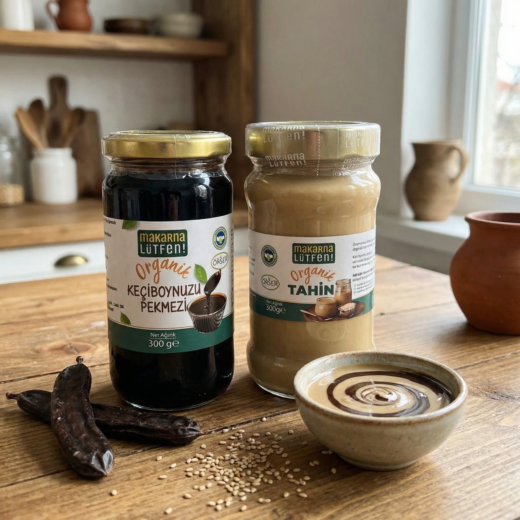 Sağlıklı Yaşamın İki Güçlü Hali: Organik Keçiboynuzu Pekmezi ve Tahin İkili Set