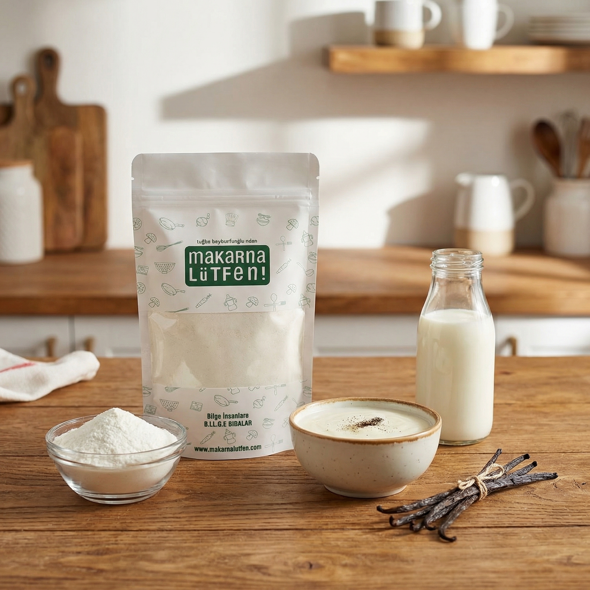 Şekersiz Beyaz Puding Tozu (145 gr) - Hafif ve Lezzetli Alternatif